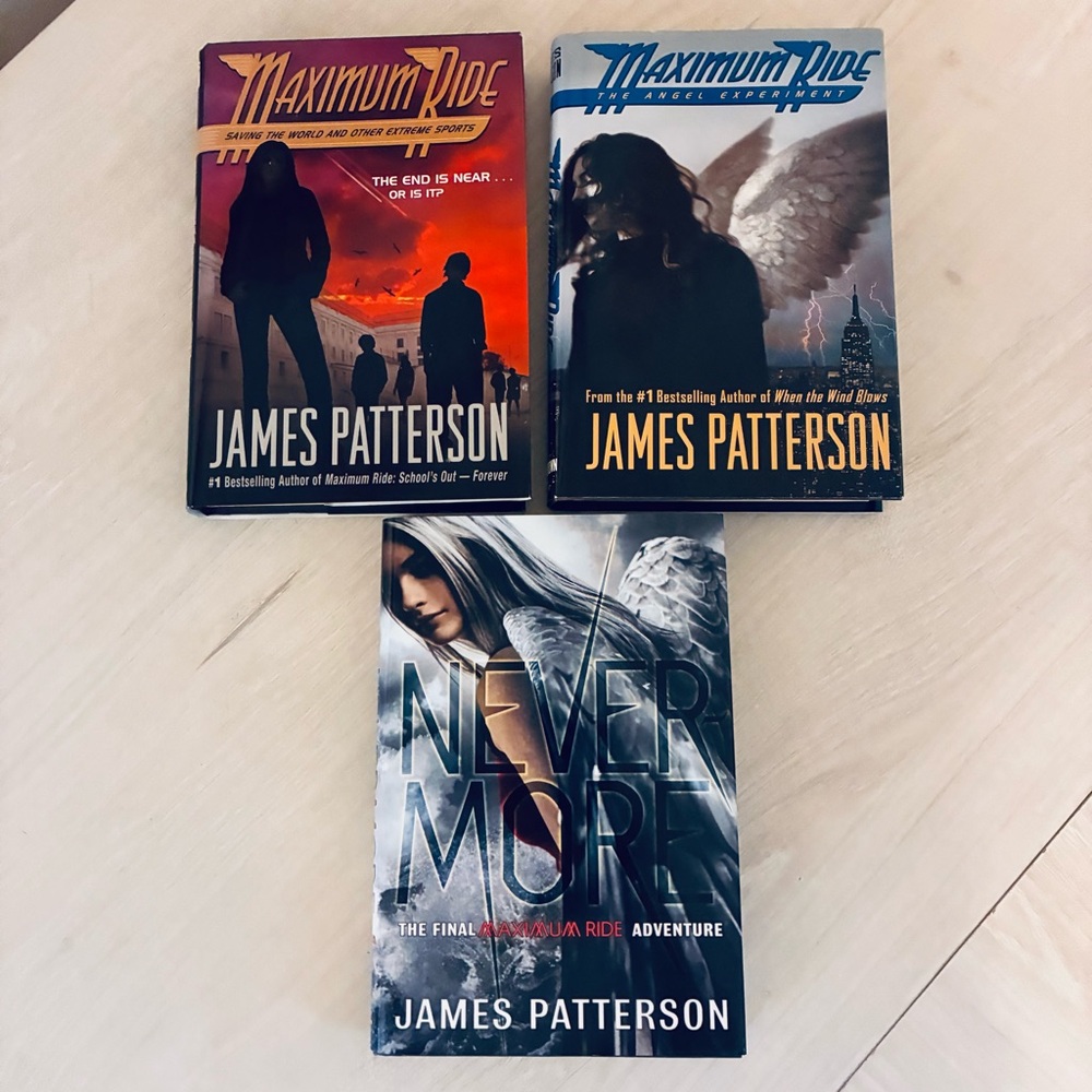 Lot 3 Maximum Ride HC Books James Patterson Angel Experiment Never More